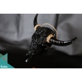 Artificial Resin Buffalo Skull Head Wall Decoration Black, Resin Figurine Custom Handhande, Statue Collectible Figurines Resin