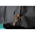 Artificial Resin Buffalo Skull Head Wall Decoration Gold , Resin Figurine Custom Handhande, Statue Collectible Figurines Resin