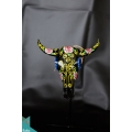 Artificial Resin Buffalo Skull Head Wall Decoration Painting, Resin Figurine Custom Handhande, Statue Collectible Figurines Resin