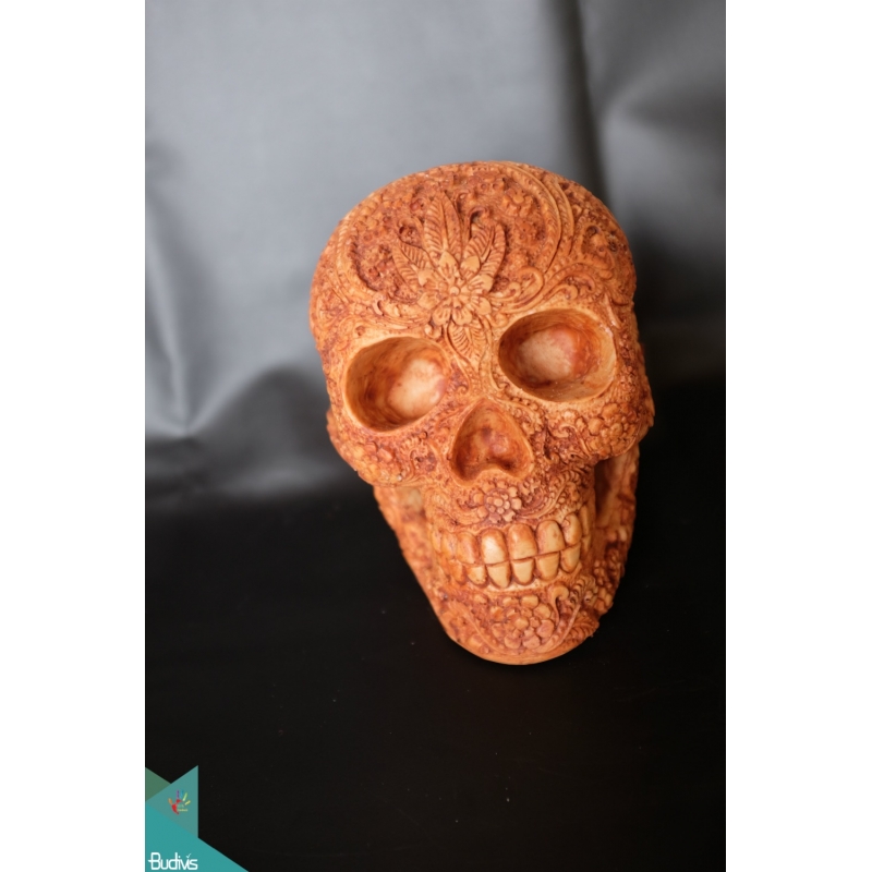 Artificial Resin Skull Head Hand Painted Wall Decoration, Resin Figurine Custom Handhande, Statue Collectible Figurines Resin