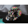 Artificial Resin Skull Head Hand Painted Wall Decoration Mandala, Resin Figurine Custom Handhande, Statue Collectible Figurines Resin