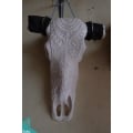 Artificial Bali Resin Skull Cow Carved Home Decor, Resin Figurine Custom Handhande, Statue Collectible Figurines Resin