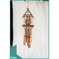 Garden Hanging Owl with House Bamboo Wind Chimes