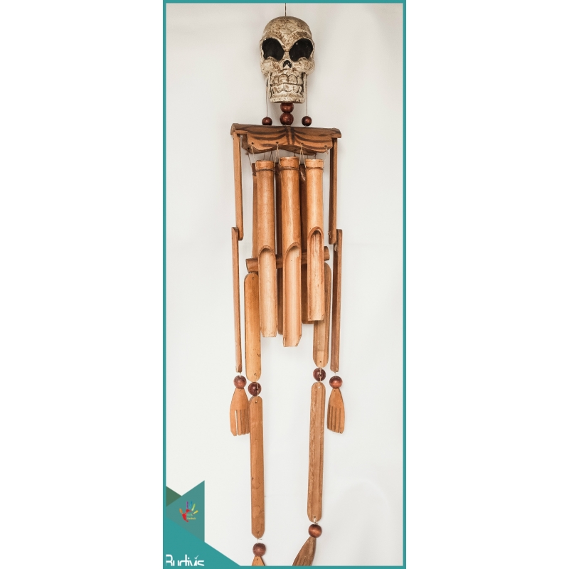 Wholesale Garden Hanging Skull Bamboo Wind Chimes