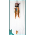 Manufactured Garden Hanging Turtle Painted Bamboo Wind Chimes