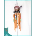 Manufactured Garden Hanging Turtle Painted Bamboo Wind Chimes