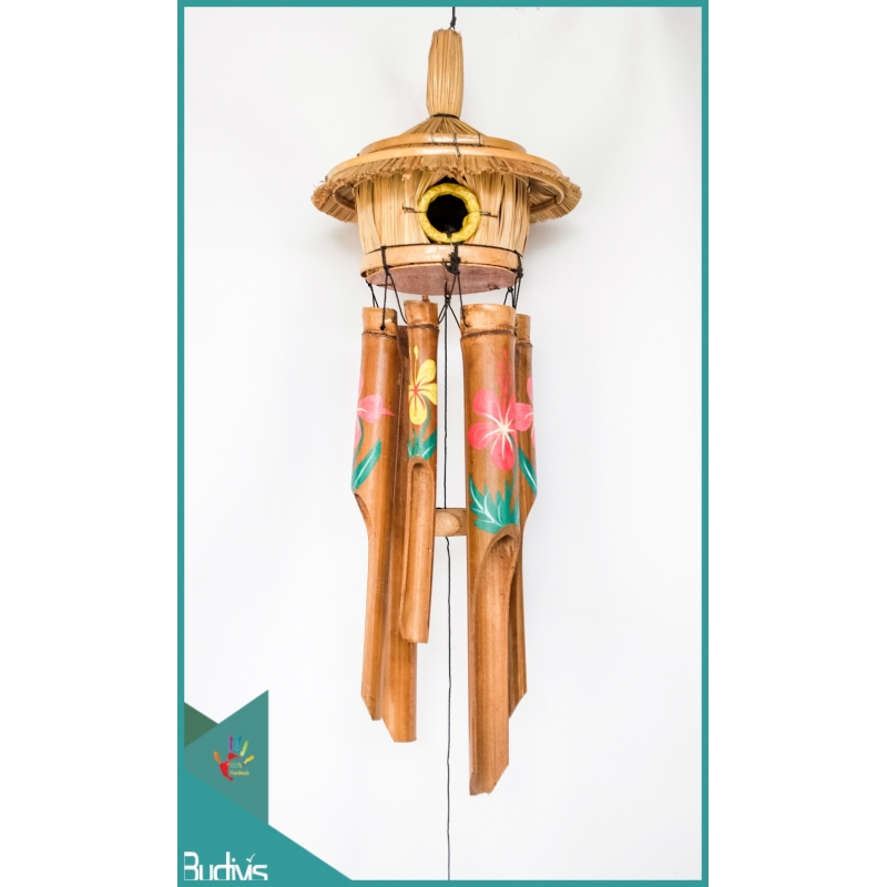 Affordable Bird House Garden Hanging Burn Bamboo Wind Chimes