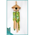 Wholesale Bird House Garden Hanging Hand Painted Blue Ocean Bamboo Wind Chimes