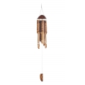 Bali Outdoor Hanging Burned Floral Bamboo Wind Chimes