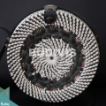 Wholesale Round Bag White Black Sythetic Rattan With Tribal Woven