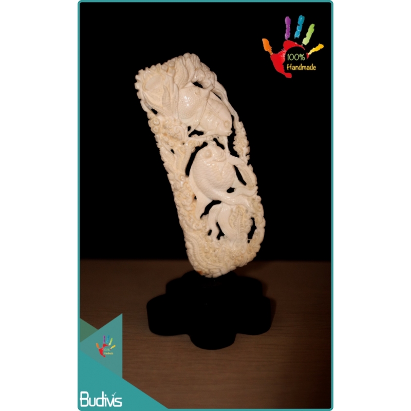 Best Seller Fish Hand Carved Bone Scenery Ornament Top