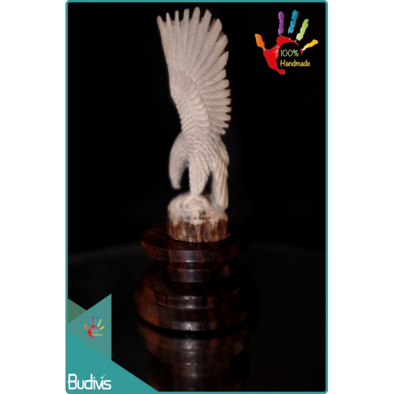 Cheap Hand Carved Bone Eagle Scenery Ornament Wholesale