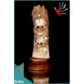 Top Selling Skull Hand Carved Bone Scenery Ornament Top Model