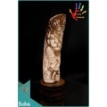 Bali Hand Carved Bone Ganesha Scenery Ornament Top