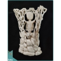 Woodcutter Skeleton Bone Carving Ornament