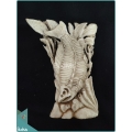 A Fishbone Bone Carving Ornament