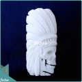 Indian Skull Style Ox Bone Carved Spirit Model