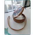 Hanwoven Bali Rattan Bag With Batik Pattern