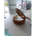 Spring Brided Brown Rattan Bag With Star Pattern