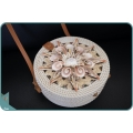 Sea Shell Star Pattern With Round Rattan Bag