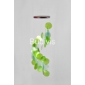 Green Gradient Spiral Capiz Wind Chimes