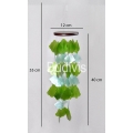 Green and White Brugmansia Capiz Wind Chimes