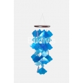 Blue Gradient Brugmansia Capiz Wind Chimes Handmade