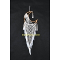 Half Circle Moon Design Macrame Wall Hanging Dreamcatcher, Home Décor