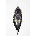 Black Hand Woven Tear Drop Design Macrame Wall Hanging Dreamcatcher