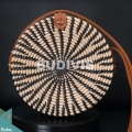 Black Stripe Rattan Bag 100% Handmade