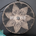 Hand Woven Black Rattan Bag With Flower Pattern