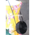 Black Hand Woven Natural Atta Round Bag Best Selling