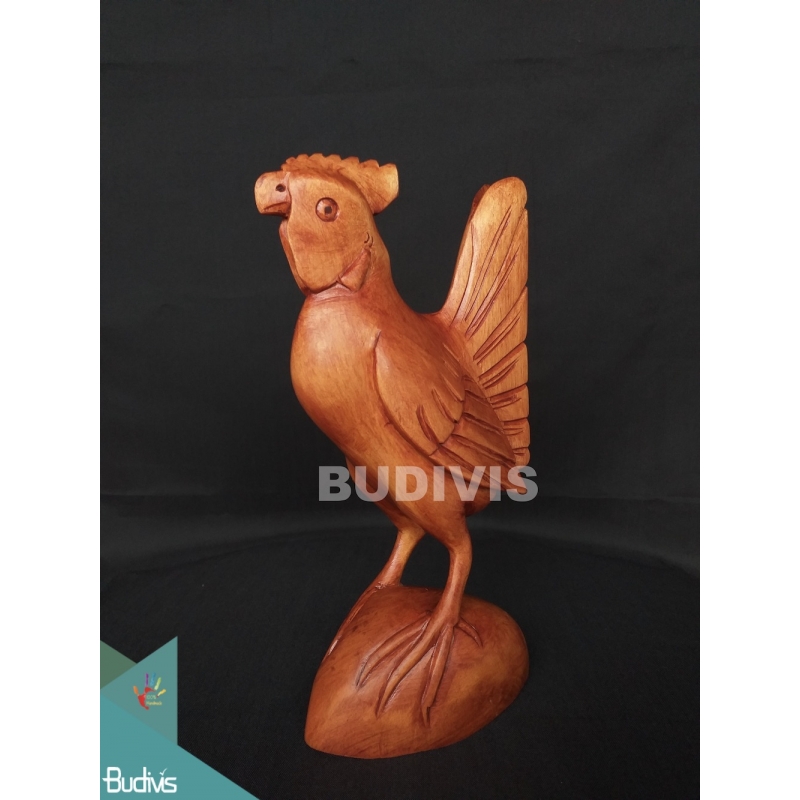 Indonesia Wood Carved Rooster In Handmade