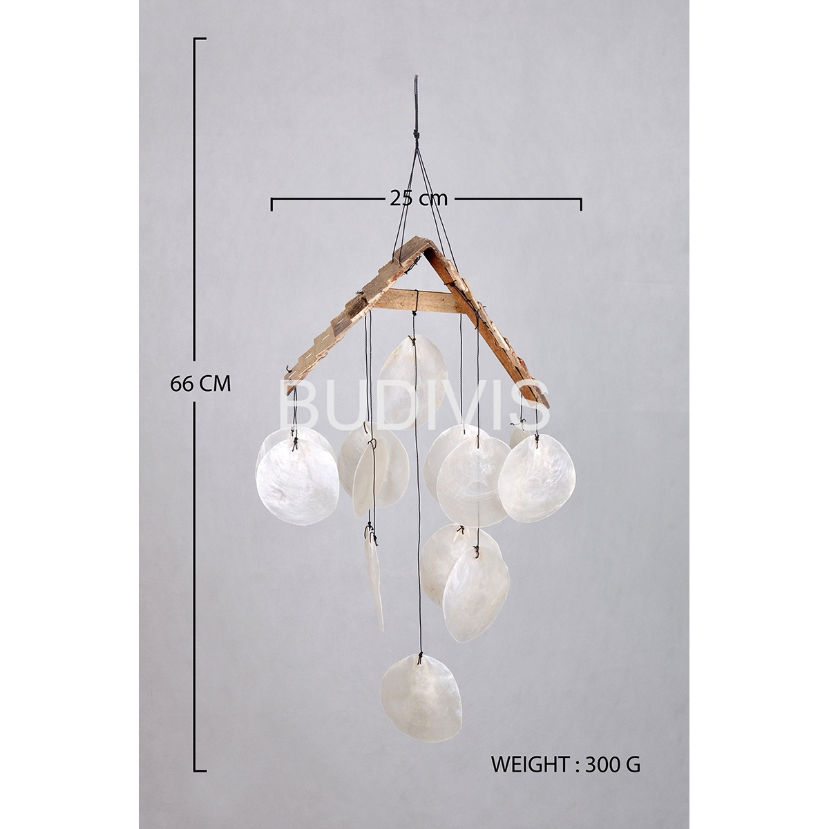 Capiz Cockle Garland Mobile Wind Chime Seashell Garland Decoration White 