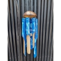 Best Hand Painting Blue Tear Drop Motif Bamboo Wind Chimes
