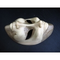 Double Angle , Two Face Ekspresion Wooden Mask Decoration