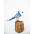 Realistic Wooden Bird Blue Jay