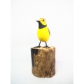 Realistic Wooden Bird Hooded Warbler