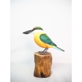 Realistic Wooden Bird Scared Kingfisher