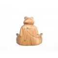 Wooden Animal Figurine Model Yoga Frog