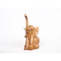 Wooden Animal Statue Model Sitting Elephant
