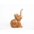 Wooden Animal Statue Model Sitting Elephant