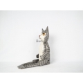 Bali Wooden Statue Animal Model, Cat