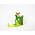 Supplier Set Wooden Statue Animal Model, Green Parrot