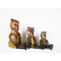 Direct Factory Artisans Set Wooden Statue Animal Model, Owl