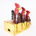 Direct Factory Artisans Set Wooden Statue Animal Model, Rooster
