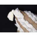 Local Artisan Bohemian Burlap Macrame Hand Knitted Pillowcase