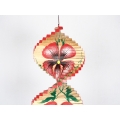 Wind Spinner With Red Flower Hand Painting, Accept Custom Painting