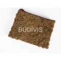 Gold Rectangle Beaded Wallet