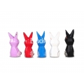 Wholesale Wooden Animal Figurine Rabbit Model Set 5